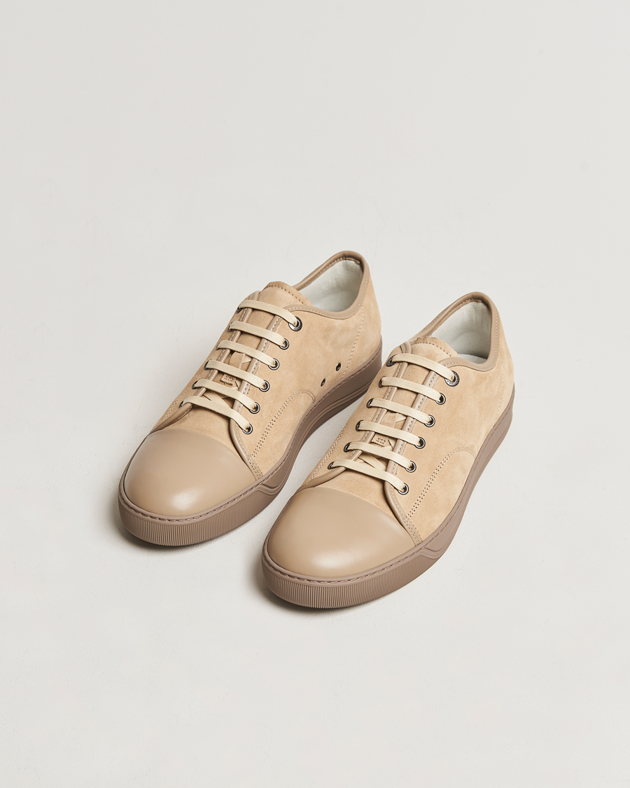 Light/B sneakers in suede and light brown nylon | RUN OF